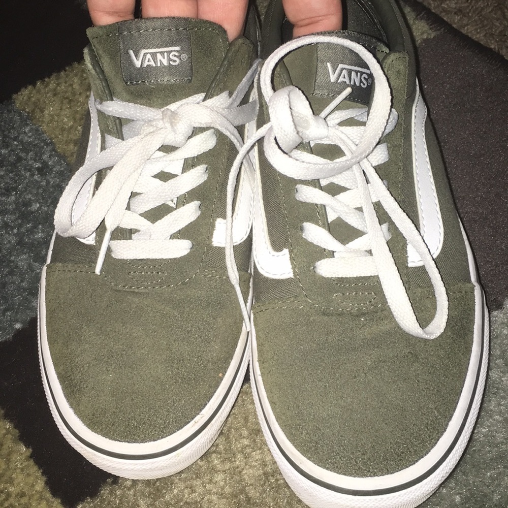 Great condition army green vans